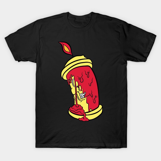 Graffiti candle T-Shirt by James P. Manning